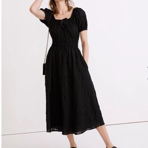 Madewell Sophia Midi Dress, Size S, Black